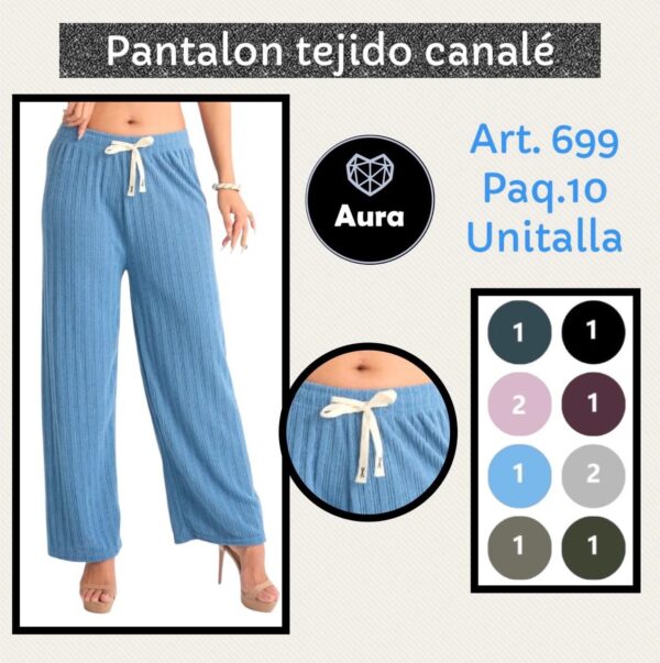 AURA Pantalón Tejido Canalé 699 rintin mx