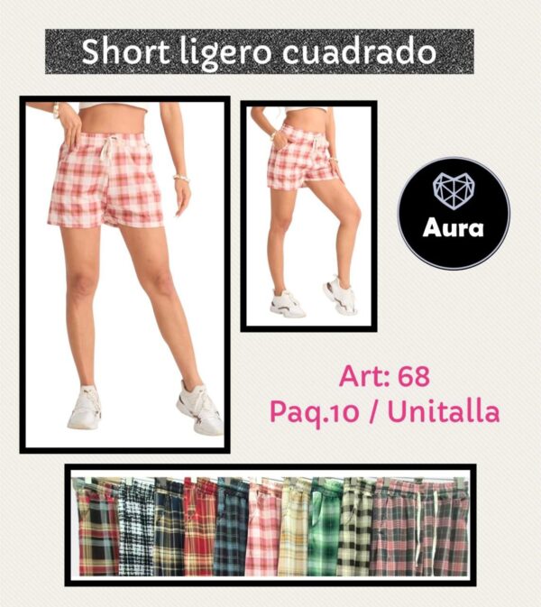 AURA Short Ligero Cuadrado 68 Rintin Mx