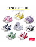 [Paquete 12 pares] TENIS DE BEBE COLORES 6-18 Meses (11/12/13 cm) SHIRLEY