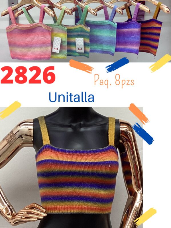 Crop Top tirantes lineas 2826