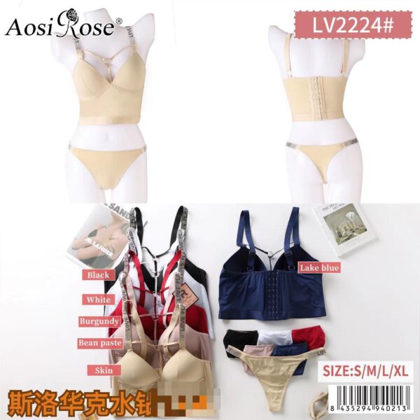 Brasier peto largo y tanga - Aosi Rose LV2224# Liu Liu