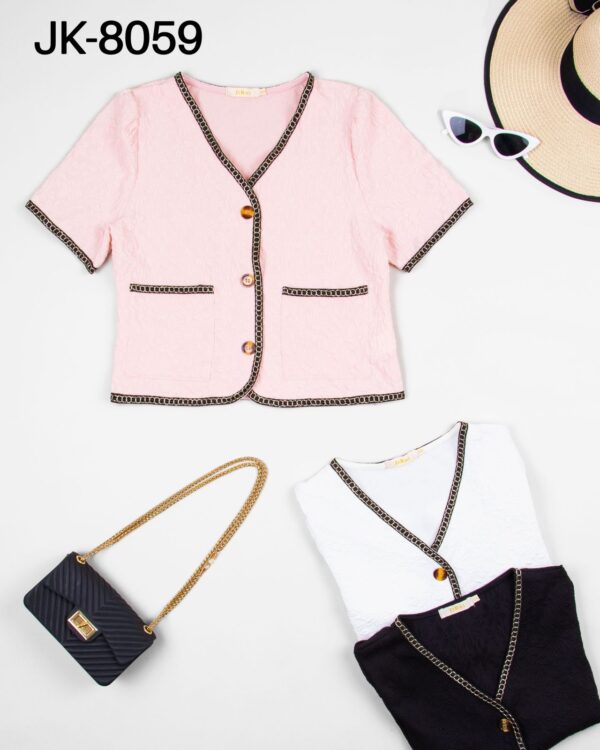 Blusa corta botones JK-8059