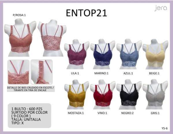 Brallete Dama tirante de encaje ENTOP21 Y5-6