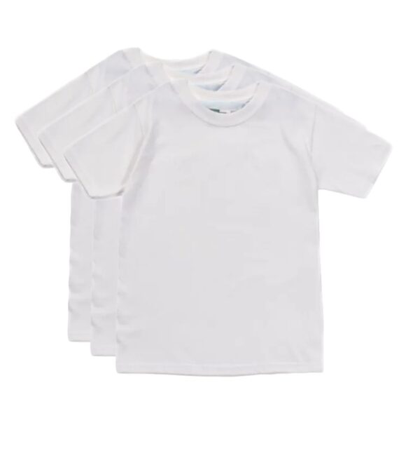 Playera Basica Blanca Talla 12 Basic12
