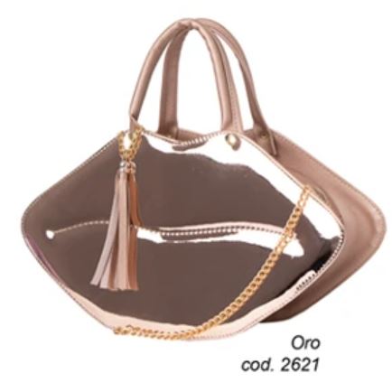 Bolsa de mano forma Beso -Charol