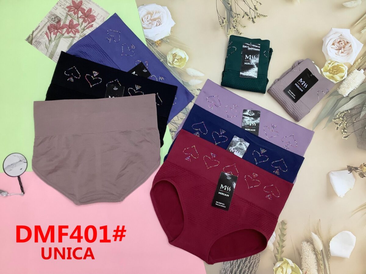 Pantaleta Tiro alto detalle de Brillos DMF401