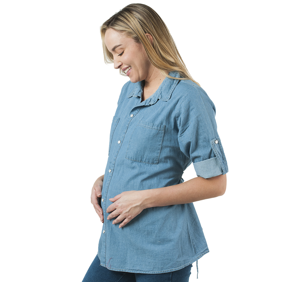 PAQUETE 4 BLUSAS DE MATERNIDAD DE MEZCLILLA