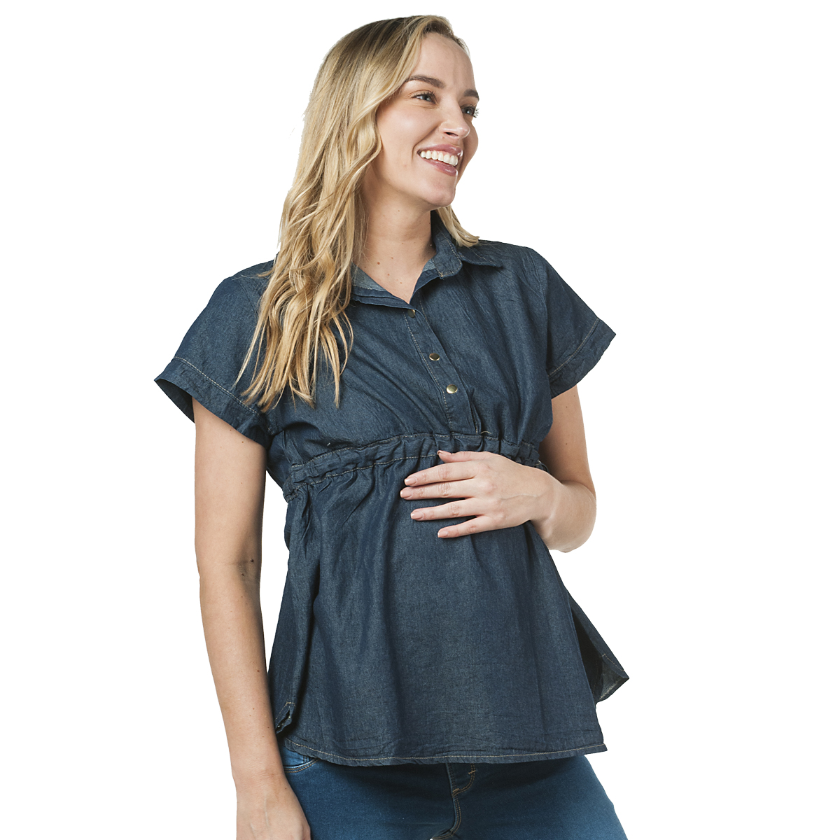 PAQUETE 4 BLUSAS DE MATERNIDAD DE MEZCLILLA