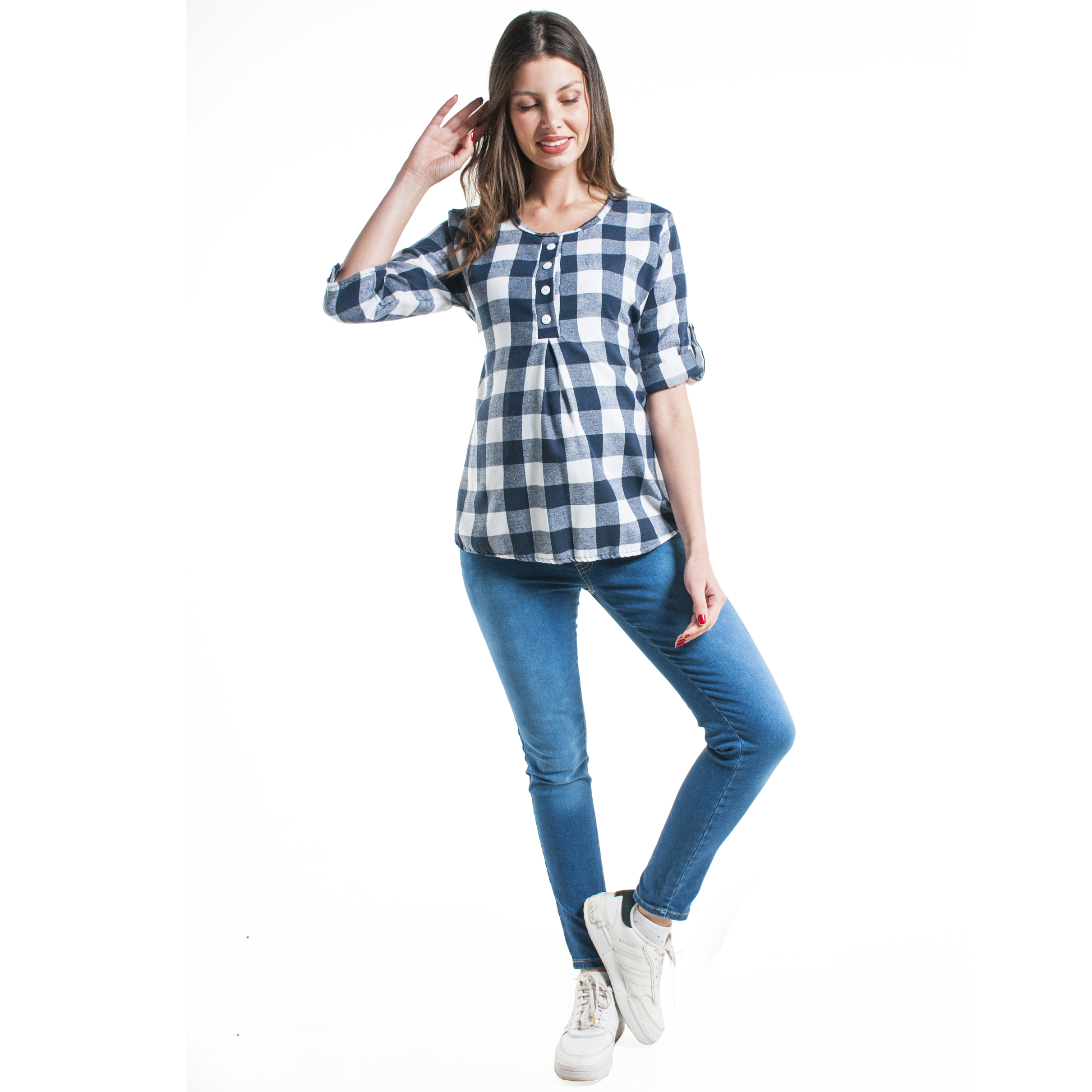 PAQUETE 4 BLUSAS DE FRANELA DE MATERNIDAD