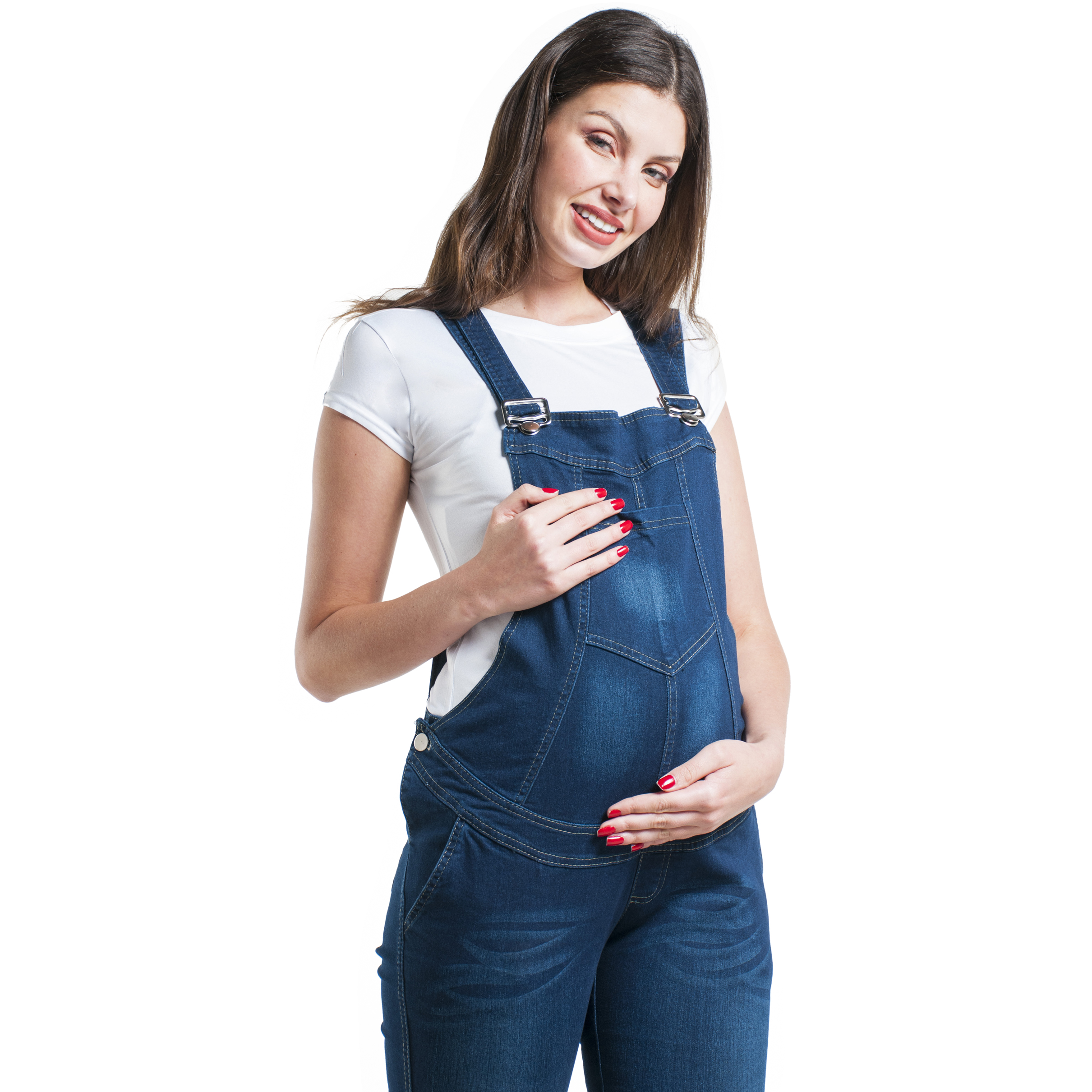 PAQUETE 4 OVEROLES DE MEZCLILLA DE MATERNIDAD
