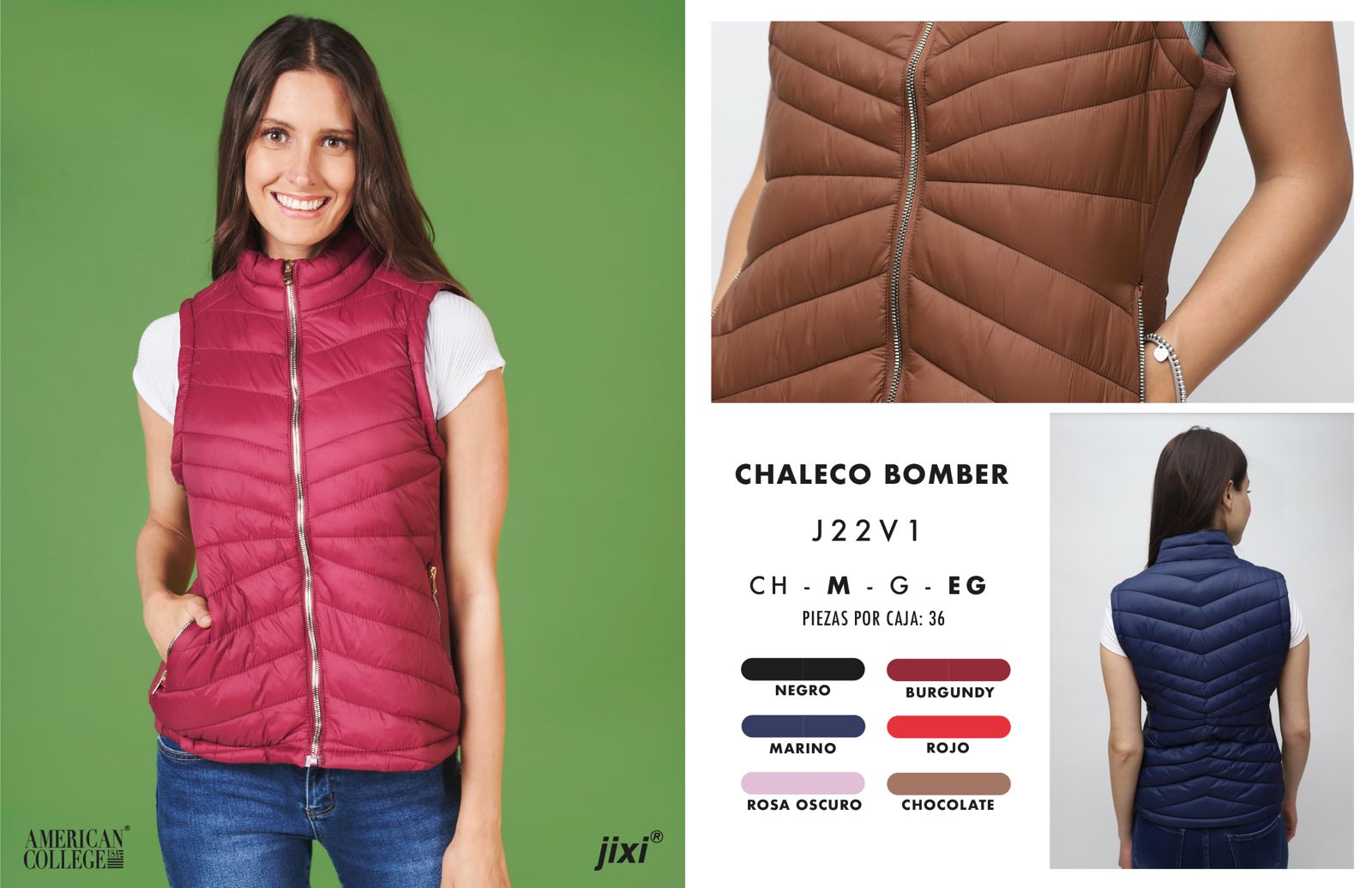 Chaleco Bomber Capitonado J22V1