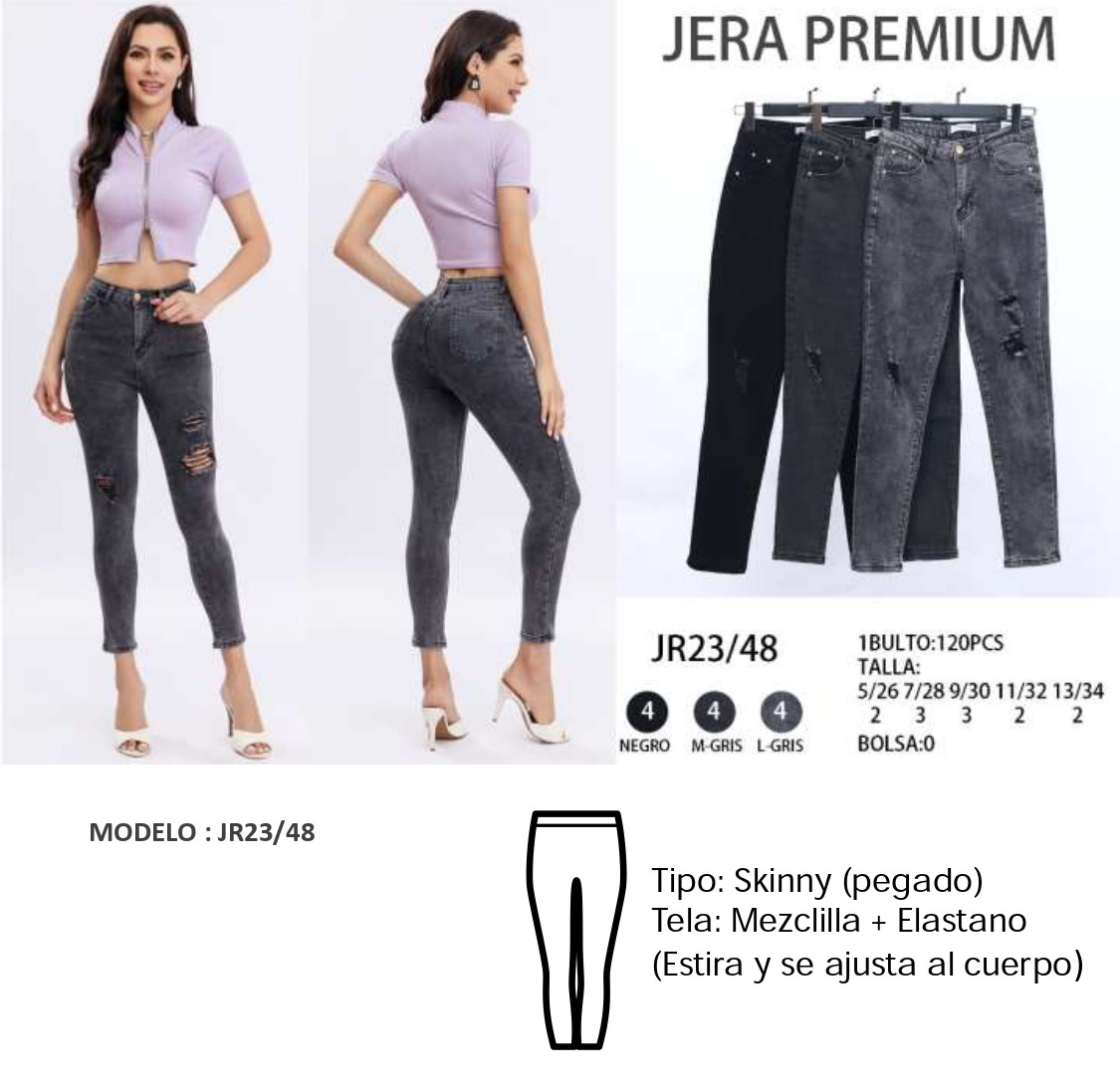 Pantalon Mezclilla JR23/48