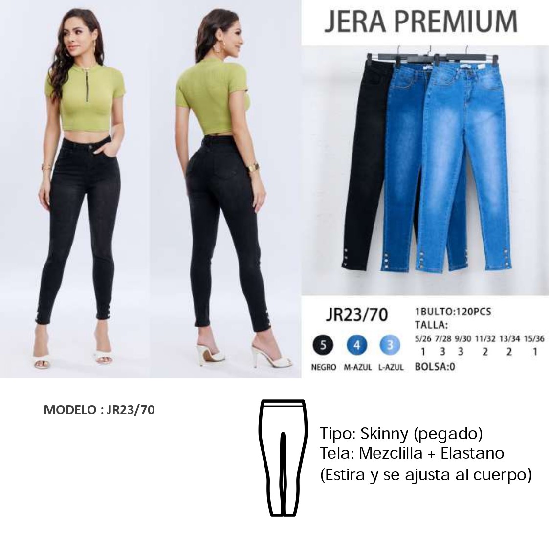 Pantalon Mezclilla JR23/70