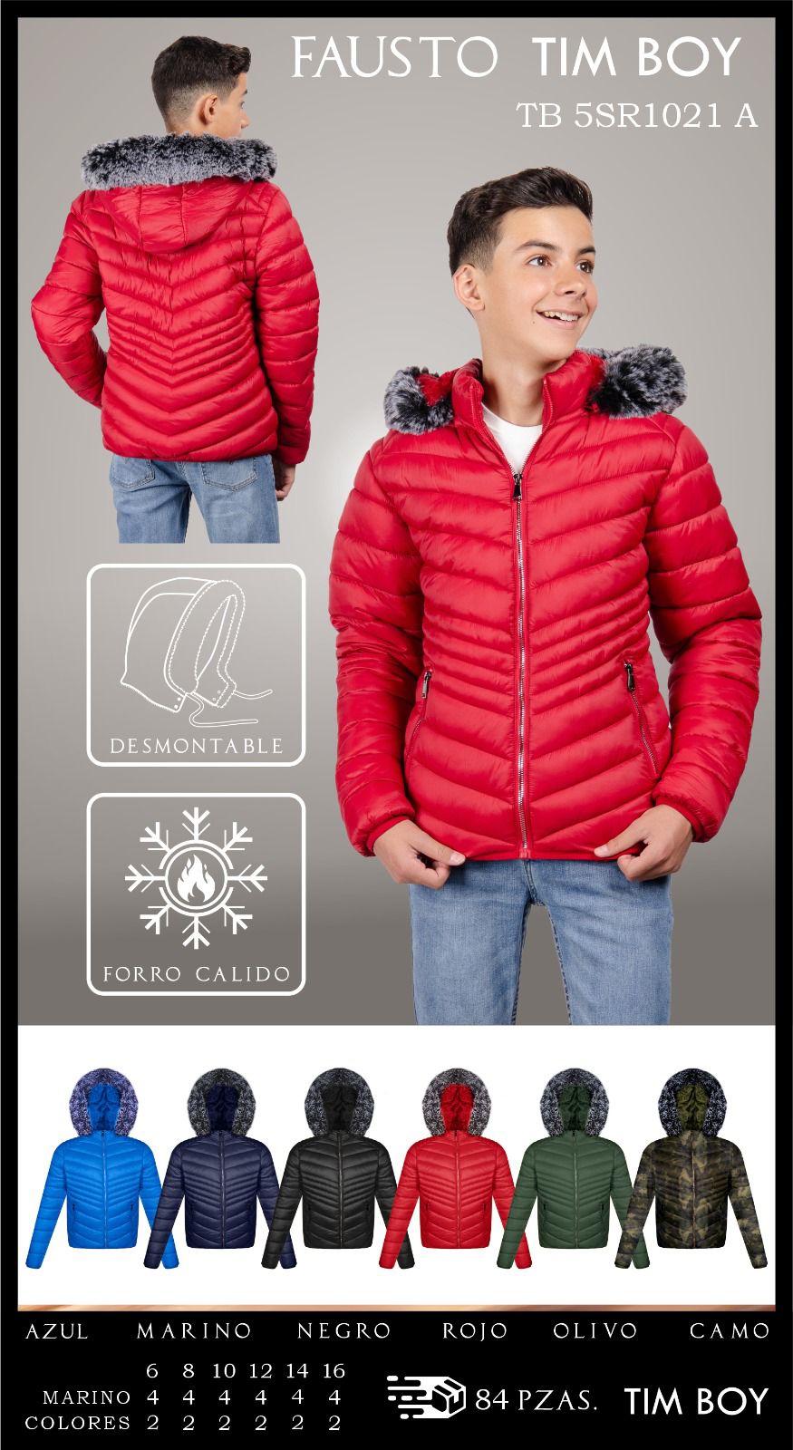 Chammara C/Gorro Desmontable TB5SR1021A