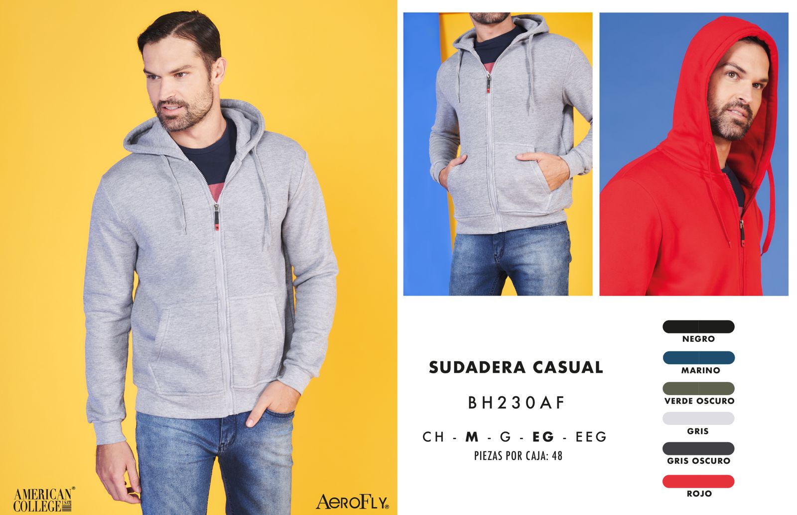 Sudadera con cierre y gorro BH230AF