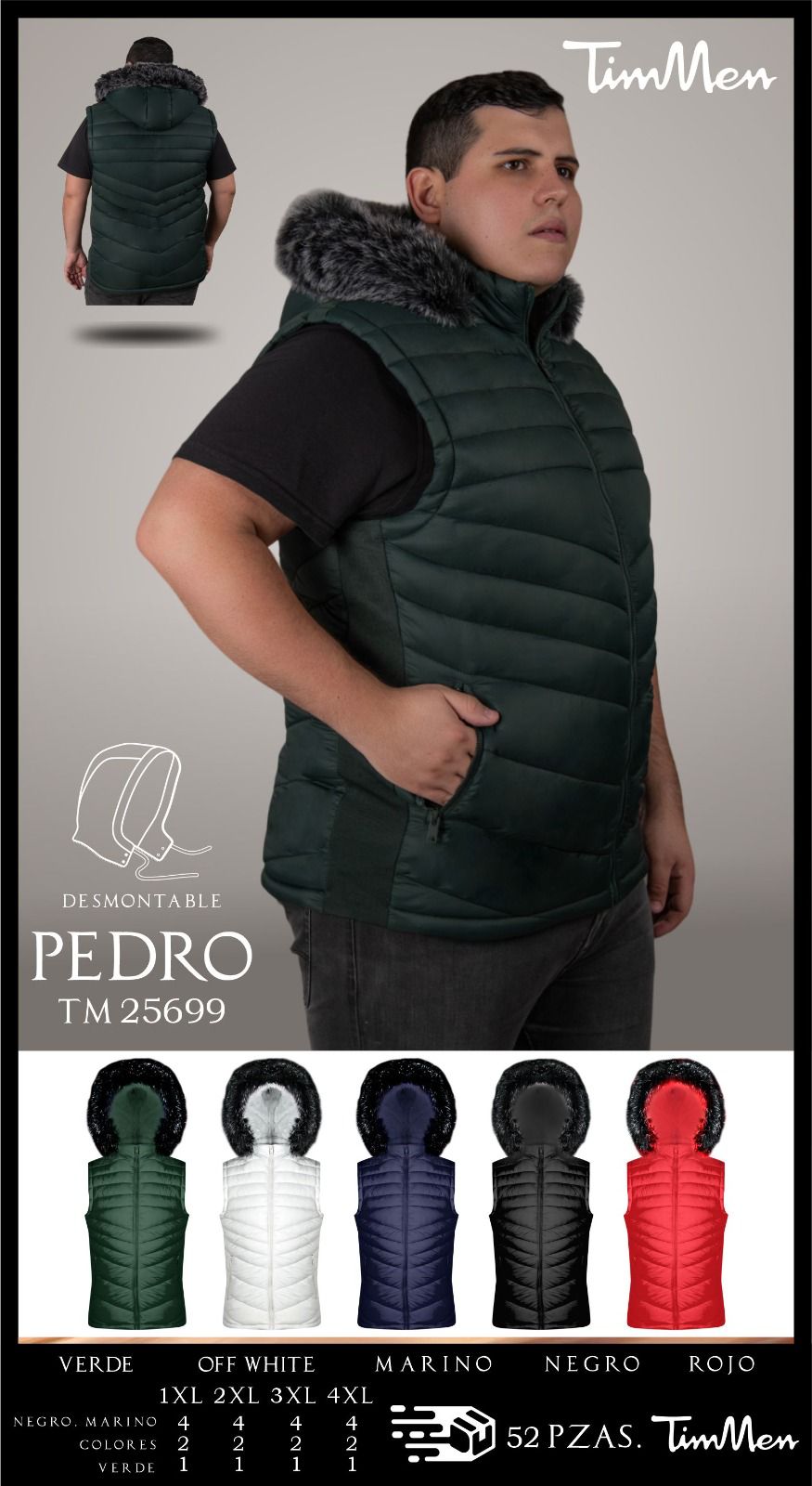 Chaleco gorro desmontable Pedro25699