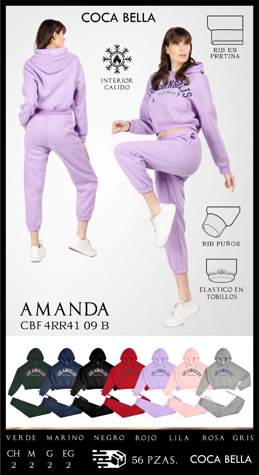 Conjunto pants y sudadera Amanda4109B