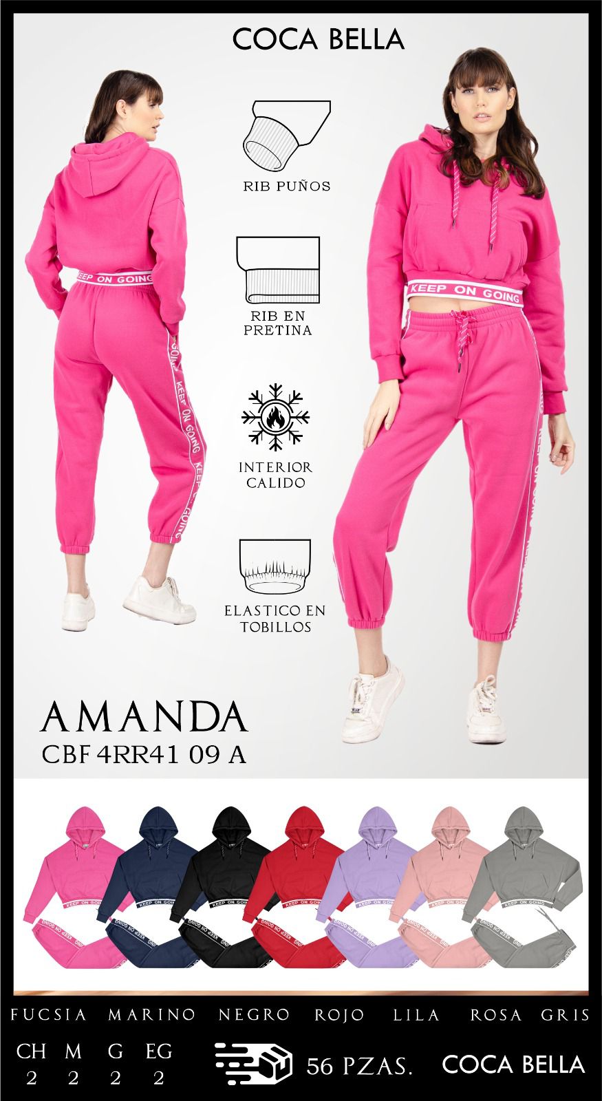 Conjunto pants y sudadera Amanda4109A
