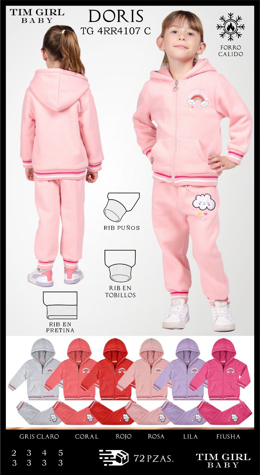 Conjunto pants y sudadera Doris4107C