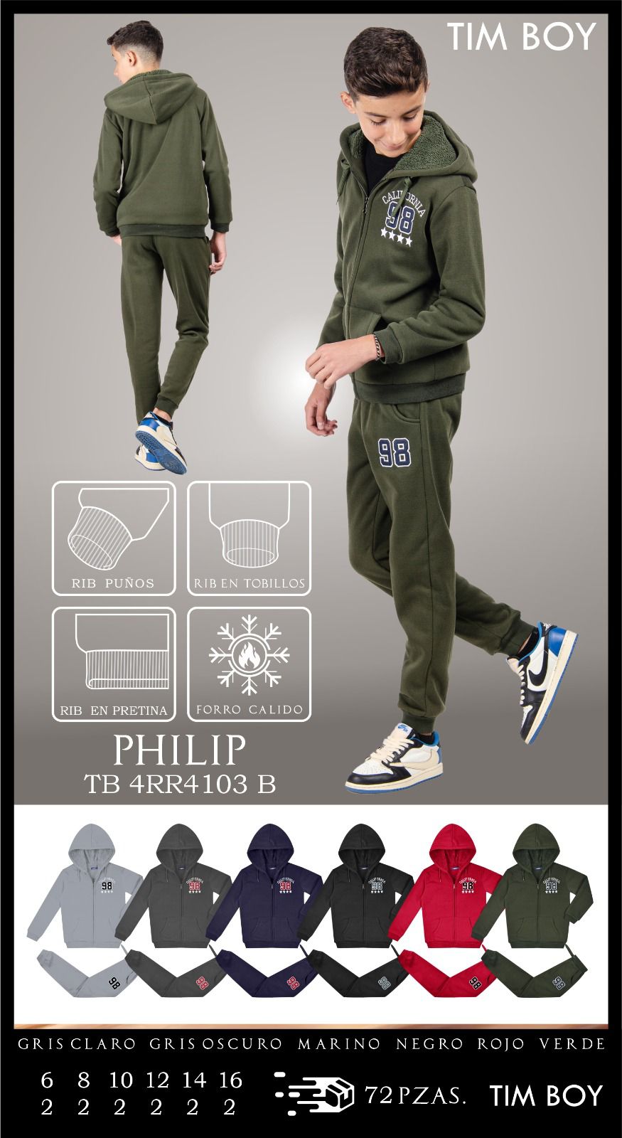 Conjunto pants y sudadera Philip4103B