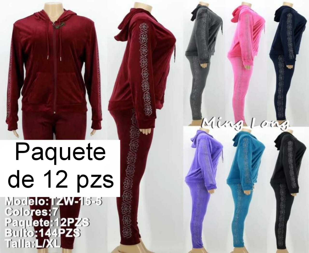 Ming Long- conjunto, pants y sudadera TZW-15-5