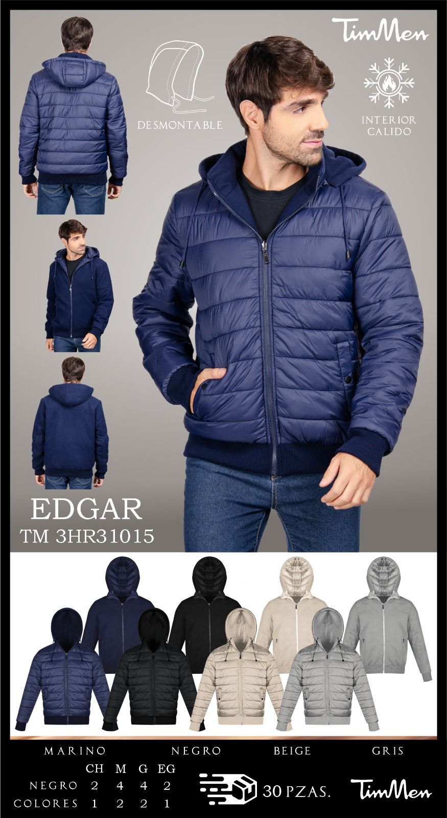 Chamarra doble vista EDGAR31015