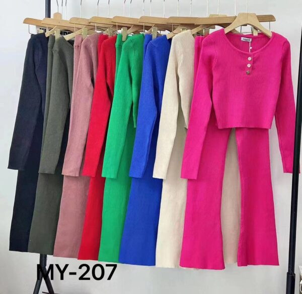 Conjunto Crop Top y Pantalón Acampanado MY207