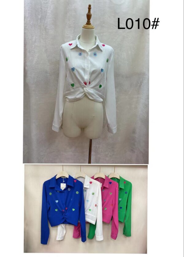 Blusa con nudo en cintura L010