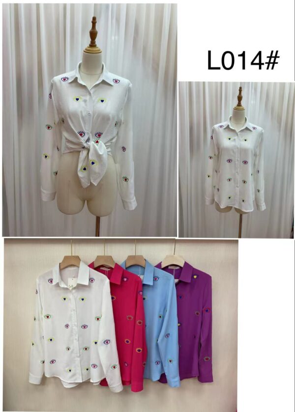 Blusa larga tipo camisa L014