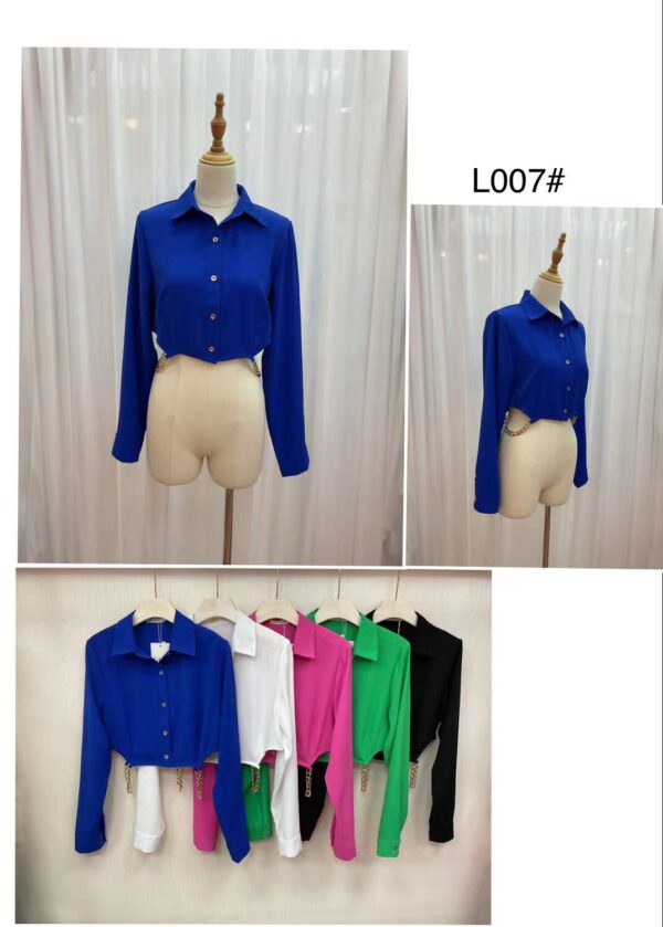 Blusa corta detalle en cintura L007