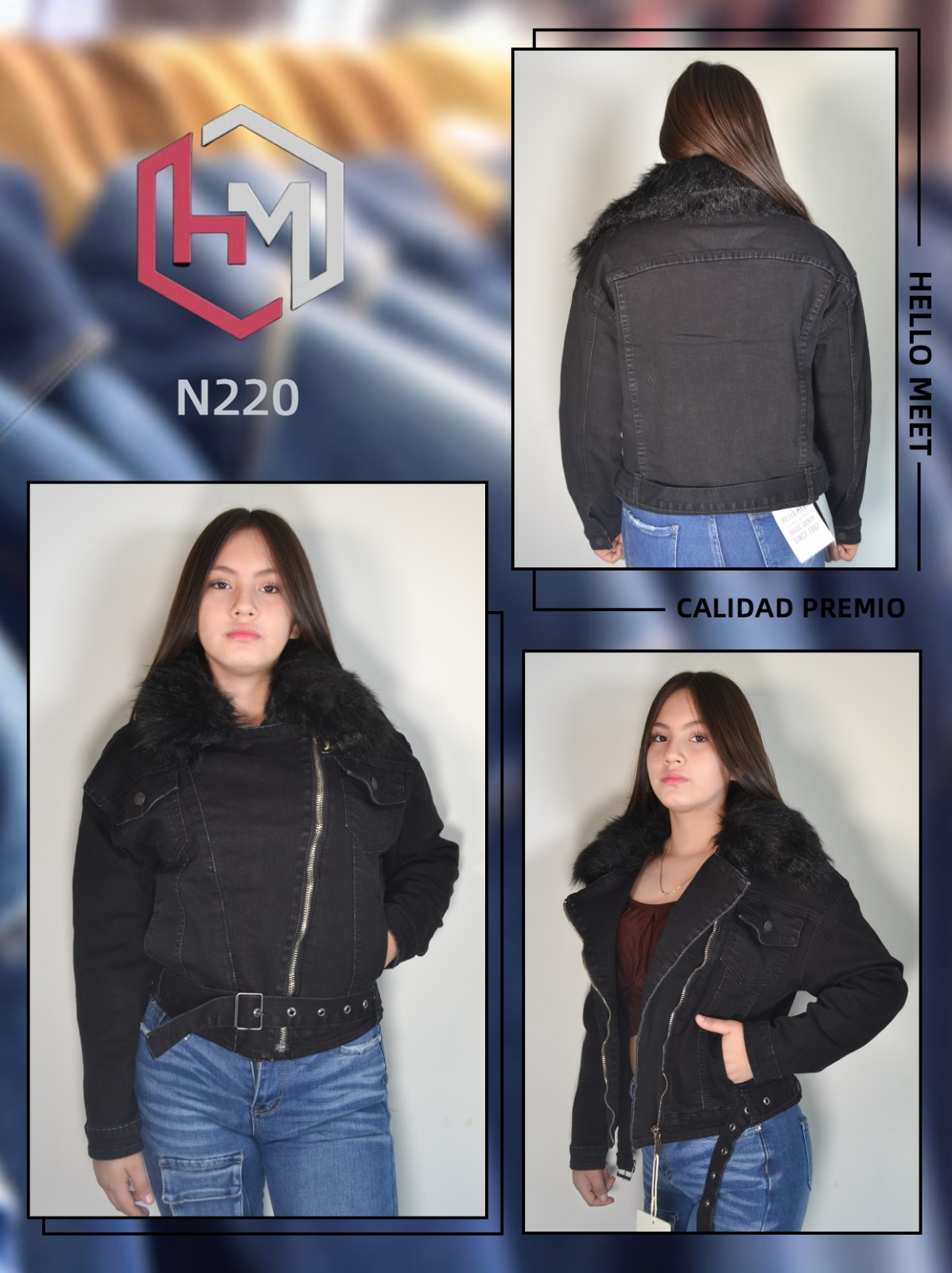 Chamarra cuello peluche N220